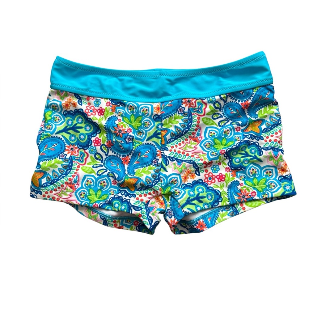 Tommy Bahama Girls Size 12 Swim Bottoms Colorful Floral Pattern - Gently Used